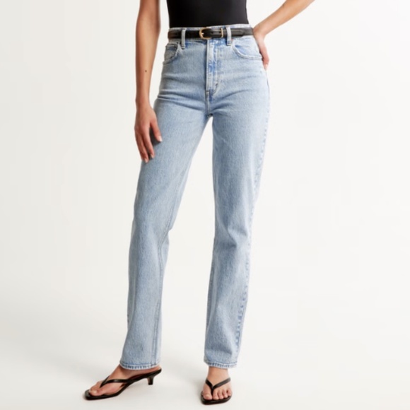 NWT Abercrombie Slim Straight Ultra High Rise Jean (Size 23) - Picture 6 of 6